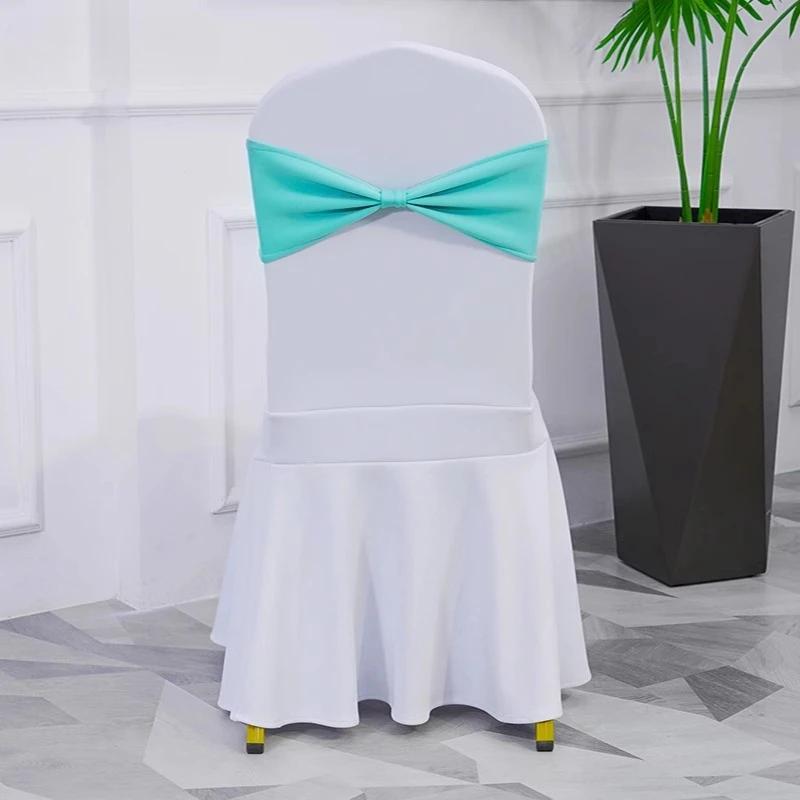 Spandex High Quality Chair Sash Fit All Chairs With Decorative Ready Made Bow Tie Knot Ideal for Wedding and Event Decoration