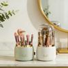 Hochwertiger drehbarer Kosmetik-Aufbewahrungseimer Staubdichter Organizer für Pinsel Lippenstift Augenbrauenstift Schreibtisch-Stifthalter
