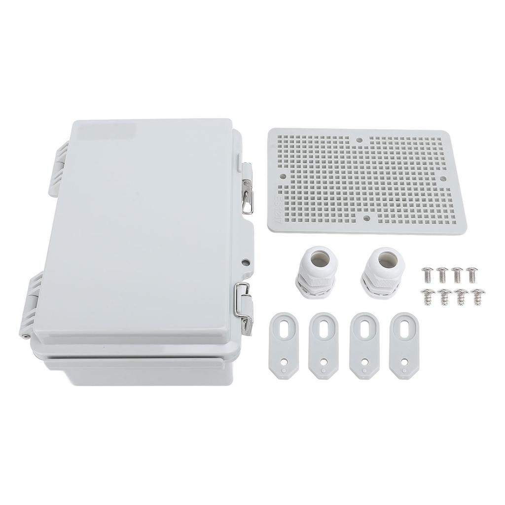 Outdoor Electrical Junction Box 125x175x90mm IP67 Water Proof Stainless Steel Hinge ABS Plastic
