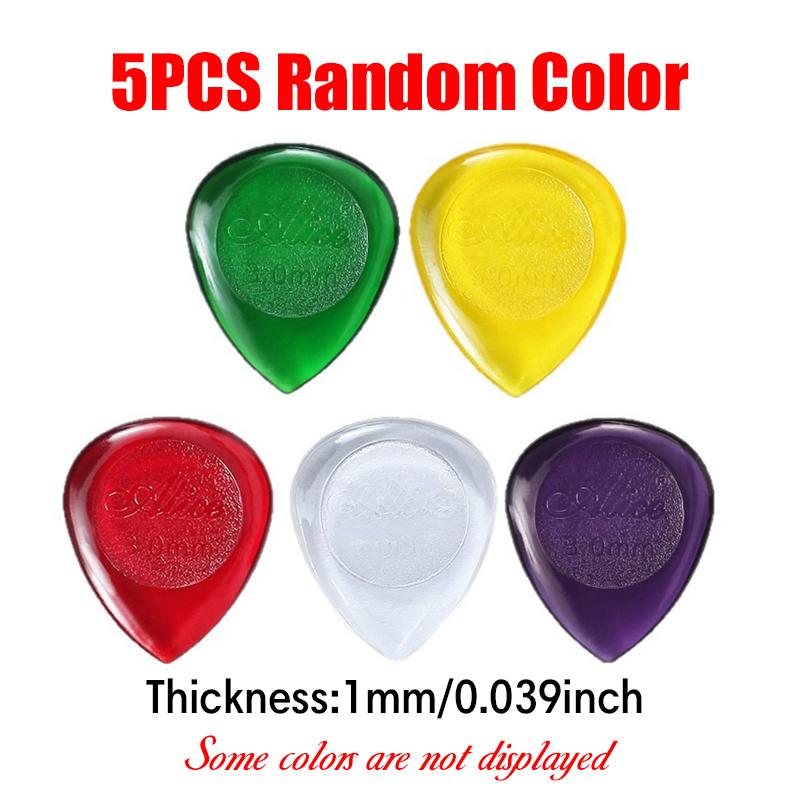 5PCS Waterdrop Shape Guitar Pick Multiple Size Available Random Assorted Color Guitar Pick Music Practice Performance Supply ZYF
