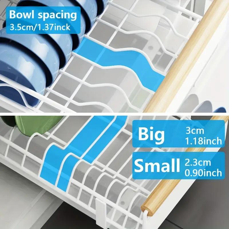 Ausziehbarer Schrank-Aufbewahrungsständer, Geschirrabtropfgestell für Küchenarbeitsplatte, Gewürzregale für Küchenschränke, Haushaltsorganisator und Aufbewahrung