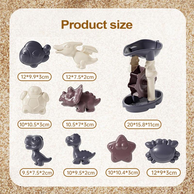 Beach Toys 20x Sand Castle Kit with Molds Cute Travel Games Portable Children Supplies Hot Weather Playset for Gathering Travel