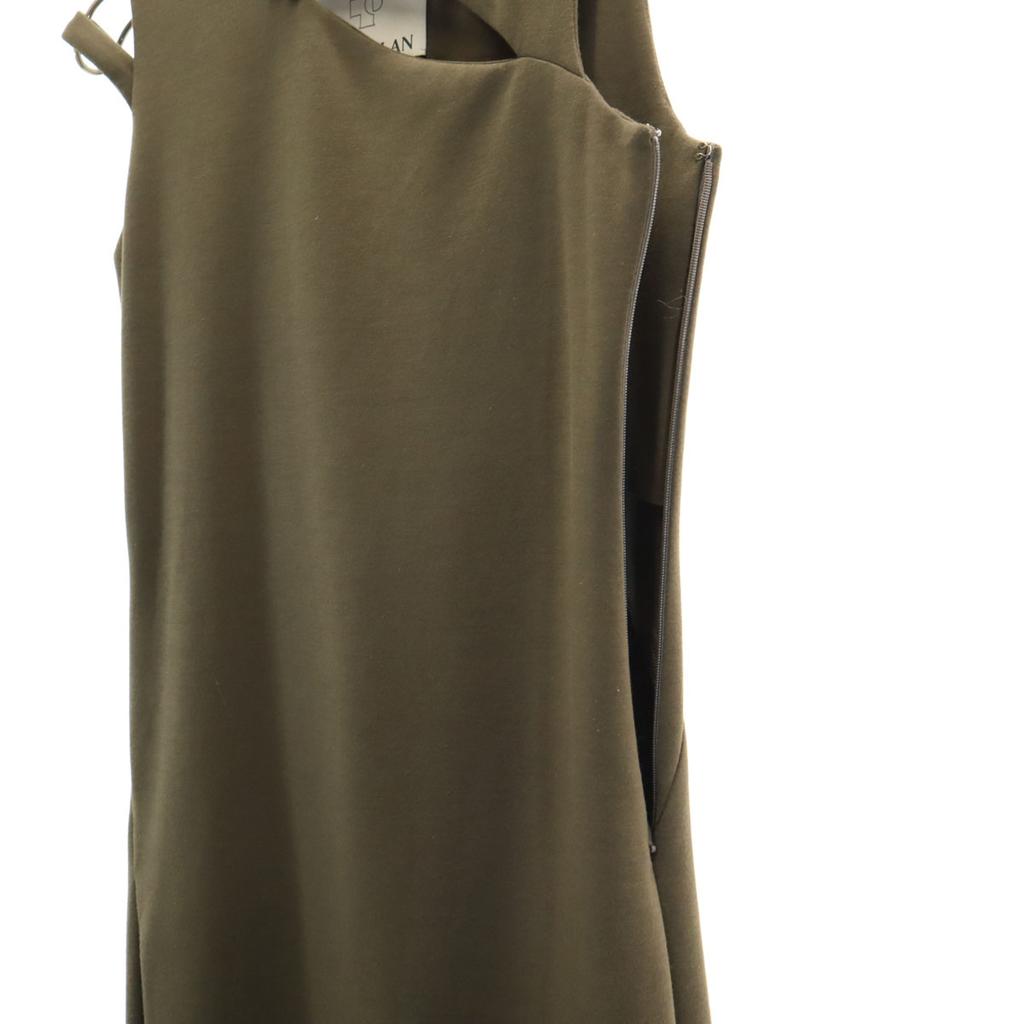 T_LOPLAN No sleeve slit Long dress F Khaki Brown Women Used