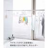 Yamazaki Magnetic Bathroom Clothes Drying Pole Holder (Set of 2), White, Approx. 6cm W X 3.5cm D X 23cm H, Mist, Bathroom Drying, Indoor Drying, 4917