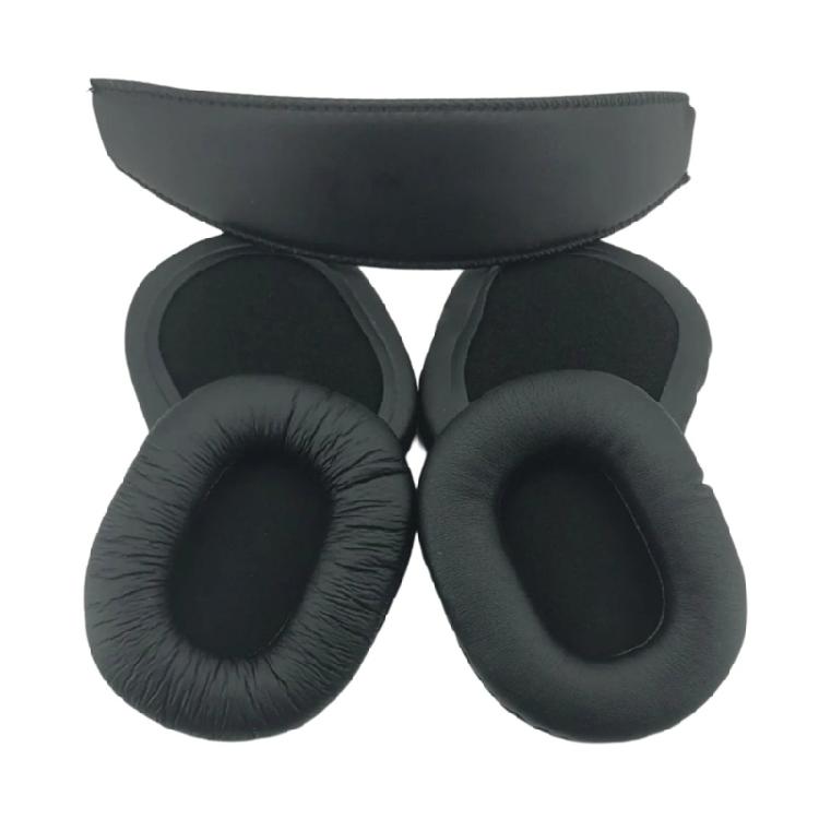 Protein Leather Earphone Ear Cushions Headband for MDR-7506 MDR-900ST Prolonged Comfort