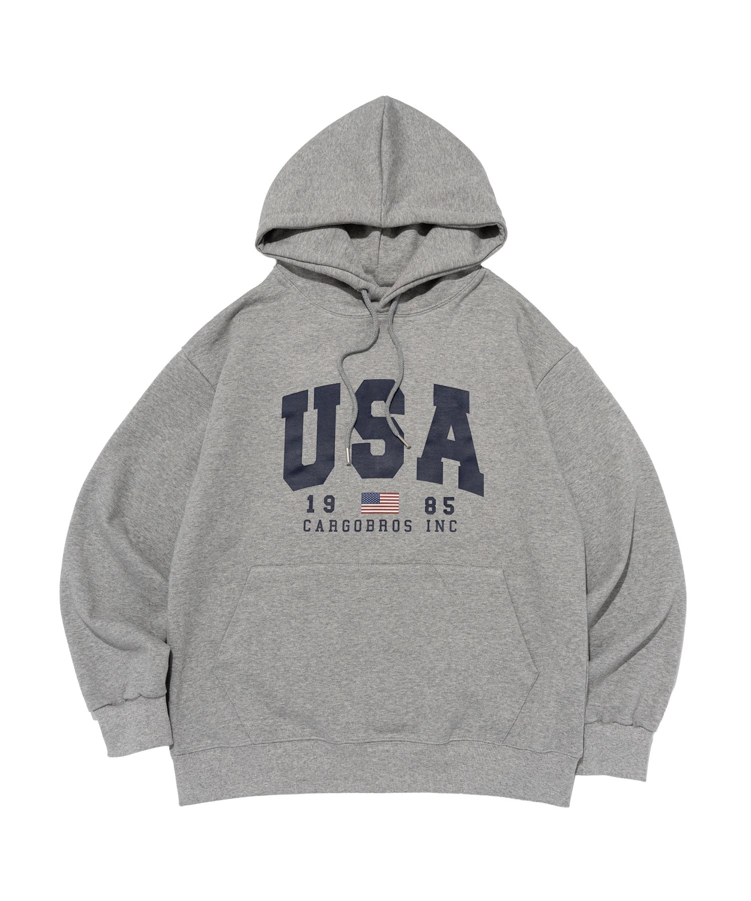 Cargo Bros For Woman American Logo Hoodie (Gray) L