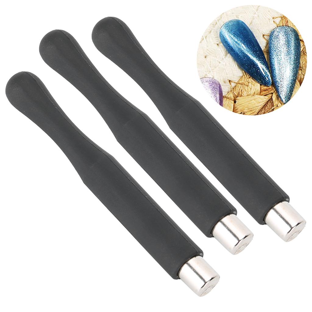3pcs Cylindrical Nail Polish Magnetic Stick UV Gel Polish Magnet Stick Manicure Tool