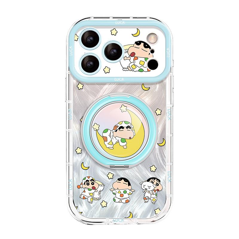 Pajamas Xiaoxin Applies To Apple 17promax Mobile Phone Case Iphone15 Cute Cartoon 16 Rotating Bracket 14 Outside