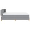 Box Spring Bed with Headboard Light Gray 140 x 190 cm Fabric