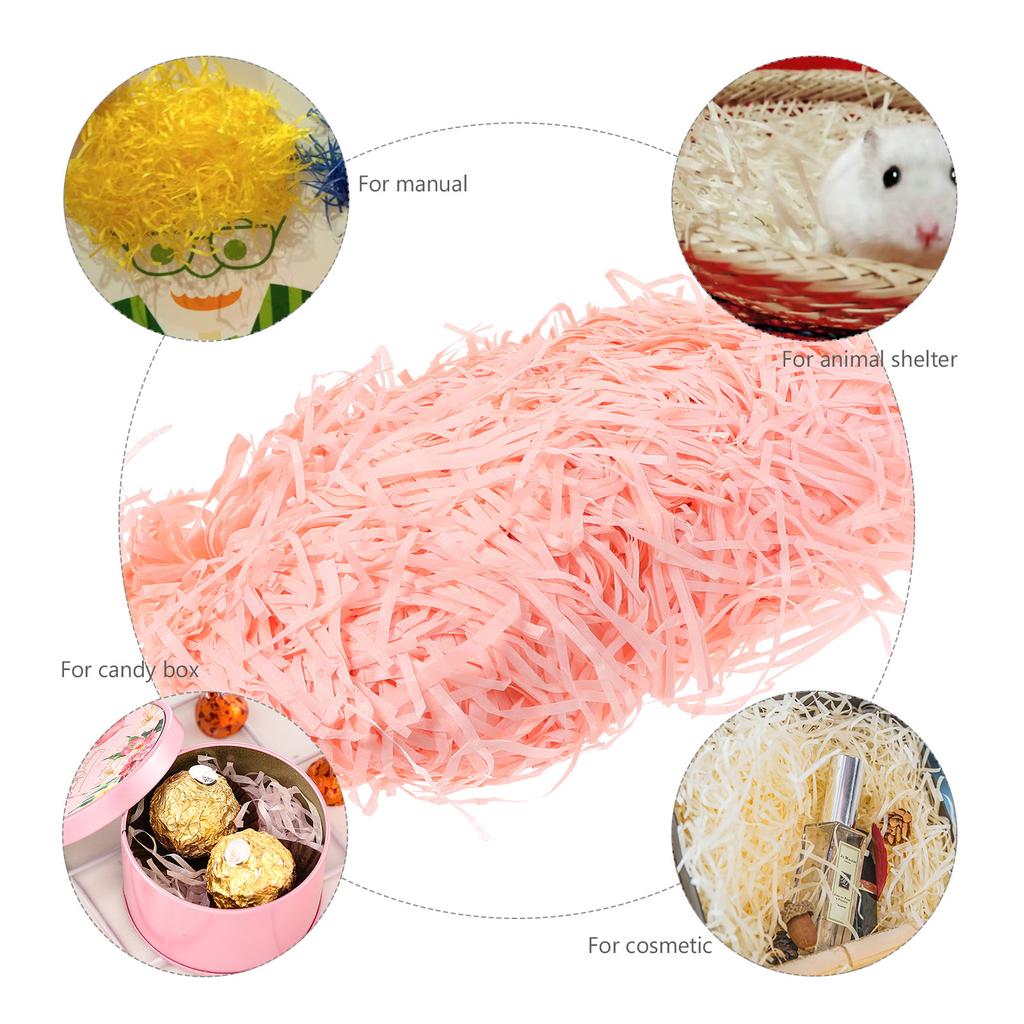 1Pack Raphia Grass Shred Paper Colorful Decorative Gift Box Filling for Birthday Wedding Party Packaging Box Accessories