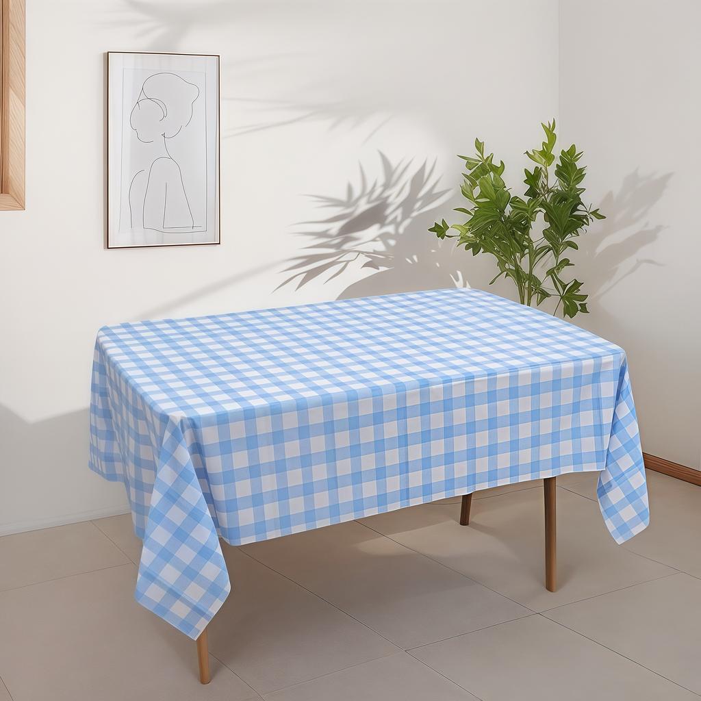 1/3pcs Disposable Checkered Tablecloth Plastic Rectangle Party Table Cover Picnic