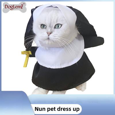 Doremi Pet Set Cat Dog Christmas Nun Costume Dress Up Christmas Quirky Cat Changing Outfit Clothes
