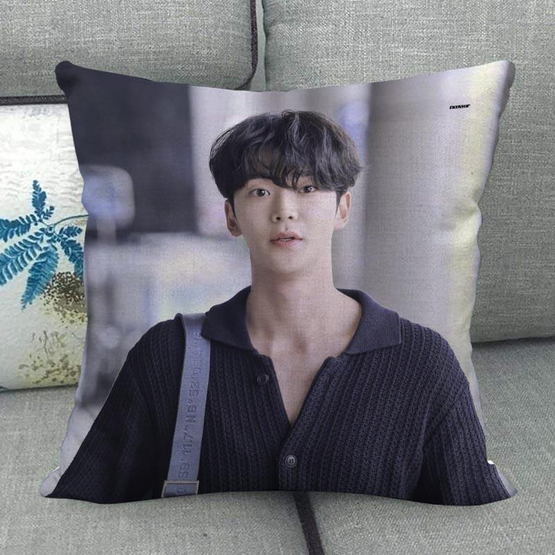 Custom ROWOON Pillowcase Wedding Decorative Cotton Linen Pillow Case For Home PillowCover 45X45(One Sides)