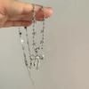Fashionable And Trendy Punk Bow Necklace Elegant Stainless Steel Necklace For Women Birthday Party Jewelry Accessories