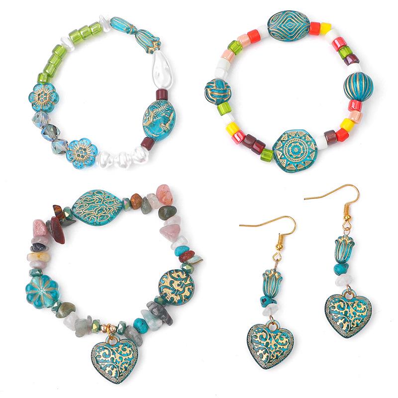 Baroque Gilded Oval Olive Flat Beads for DIY Jewelry & Earrings