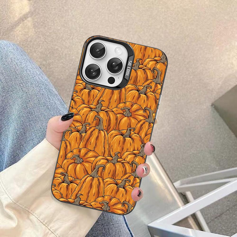 Pumpkin Phone Case For IPhone 16 15 14 13 12 11 Pro Max X XR XSMAX 8 7 Plus Matte Shockproof Back Cover