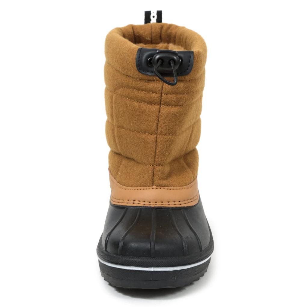 Mozu Bean Down Boots, Inner Boa, Elastic Cuffs, Cord Stoppers, Women's, Camel, Size 24cm