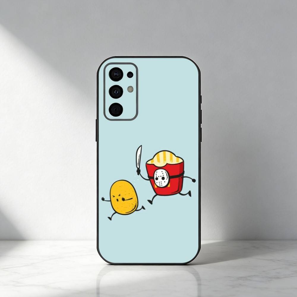

Abstract Food Phone Case For Samsung S25,S24,S21,S22,S23,S30,Ultra,S20,Plus,Fe,Note,5G Black Cover Samsung S26Plus