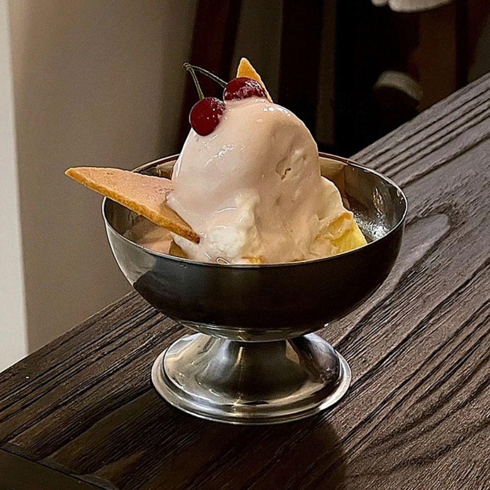 Anti-Rust Ice Cream Cup Silver Fruit Plate New Fruit Snack Goblet