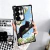 Black Cat Aesthetic Pattern Plating Phone Case For Samsung Galaxy S24 S25 FE S26 Edge S23 Ultra S22 S21 Plus S20 Anti-Fall Airab