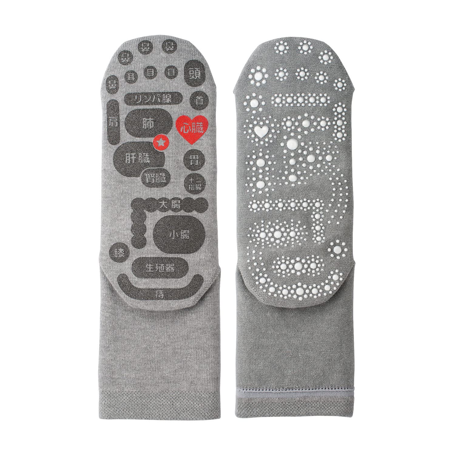 

Reflexology Sizes Round [MIKASA] Double-Sided Socks, 25.0-27.0cm (Gray, Toe) серый