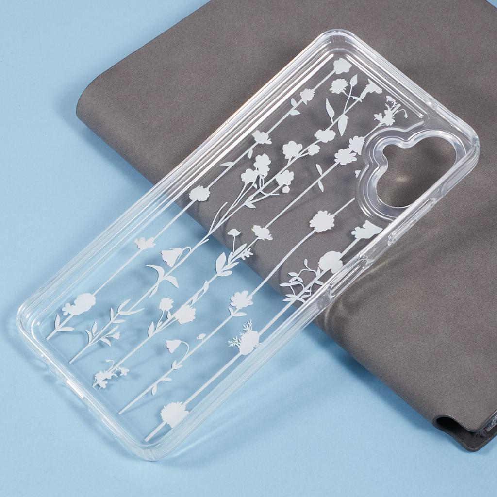 For Samsung Galaxy A06 4G Case TPU Flower Printing Pattern Air Cushion Design Protective Cover