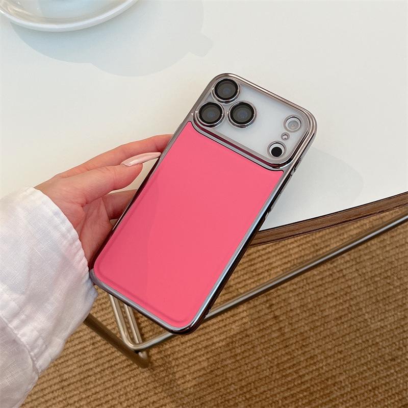 Solid Color Electroplated Case for iPhone 14 Pro/15/16 Pro/17 Pro Max Protective Cover