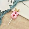 1pc Pink Numbered Birthday Candles Golden Bow Cake Decoration for Children boys Girls Teenage Birthday Baking Decoration Plugins