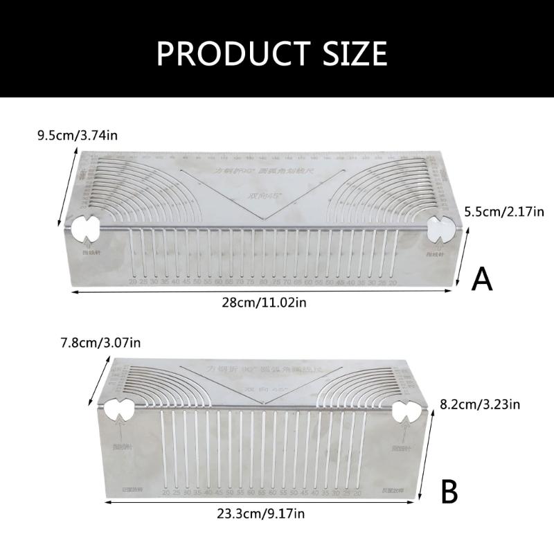 Folding Right Angles Drawing Tool Line Drawing Ruler Tool Square Tube Multifunctional Corner Drawing Ruler Line Drawer