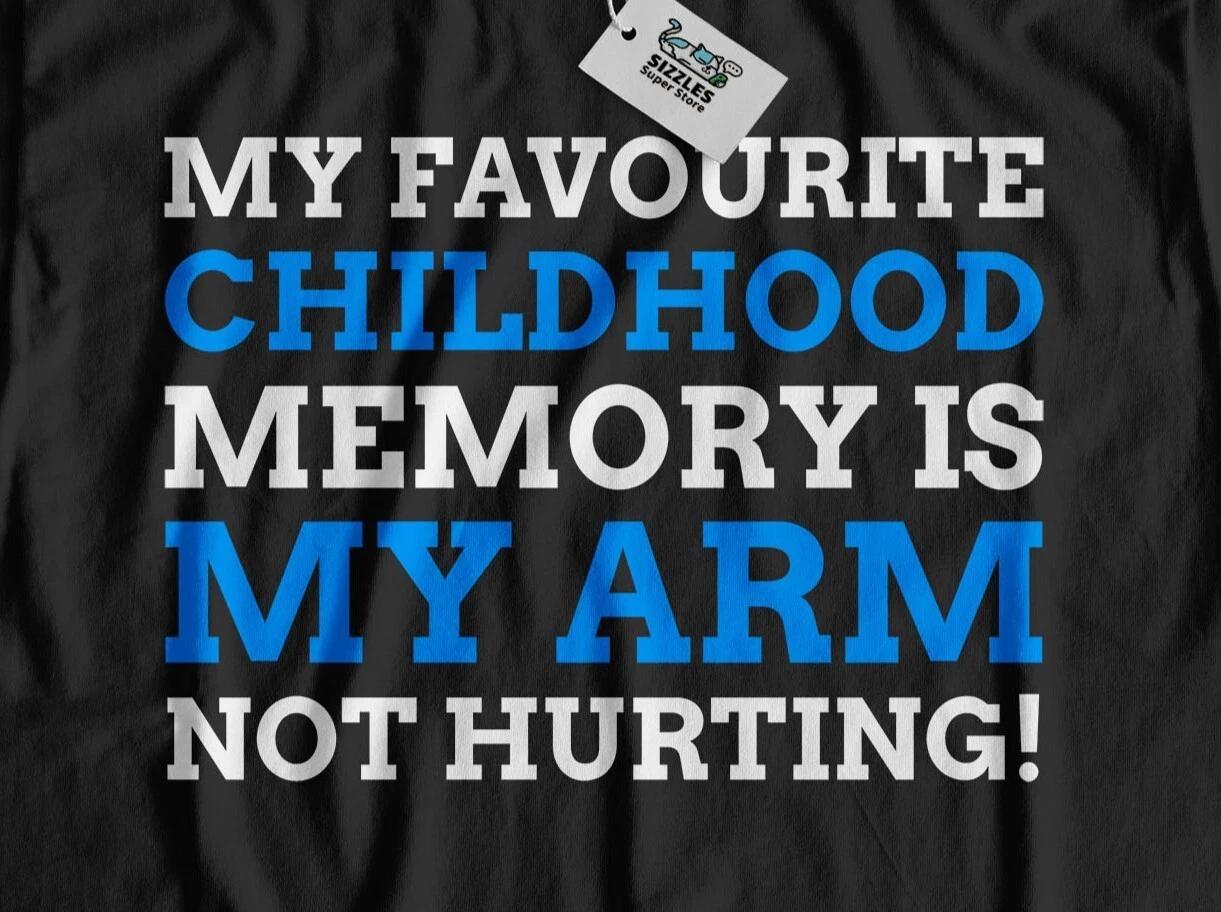 Unisex Funny Broken Arm T-Shirt Arm Surgery Recovery Gifts S