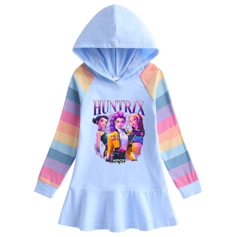 

Kpop Демон Мисливець Райдужна Принцеса Худі Сукня - Дитяча З Довгим Рукавом та Дизайном з Воланами 140 cm