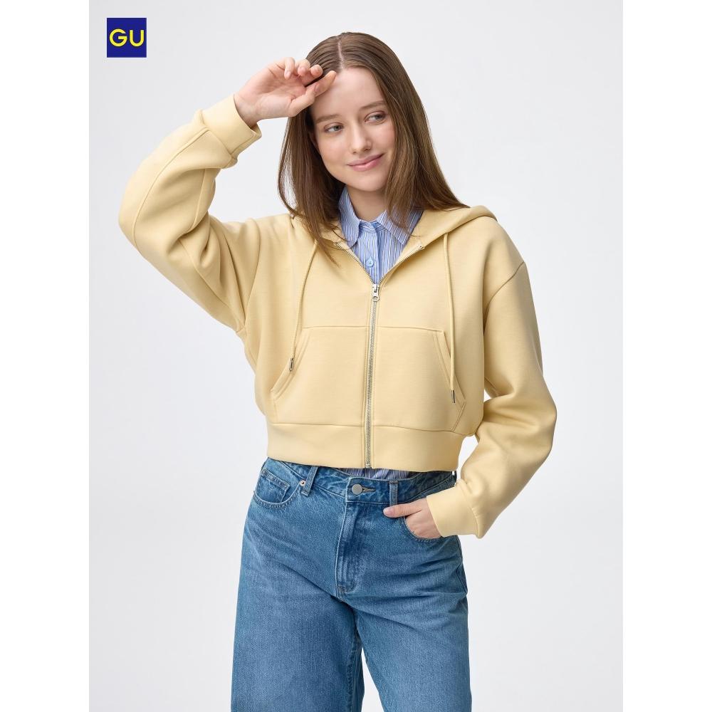 Uniqlo Gu Puff Sweatshirt Full Zip Hoodie