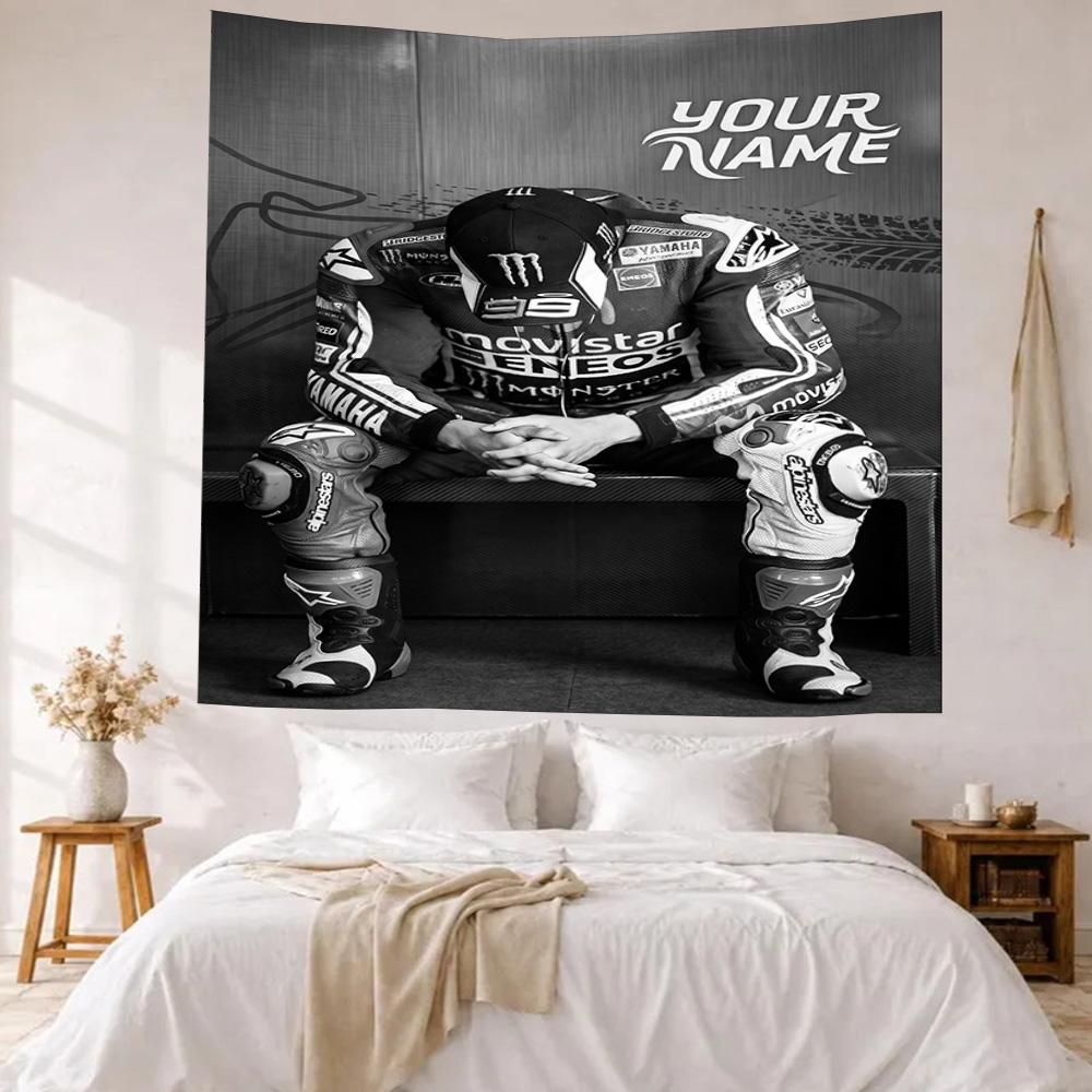 Jorge Lorenzo Custom Your Name Wall Decor Tapestry Art For Pet Memorial Birthdaywedding Party Backdrop Family Gift
