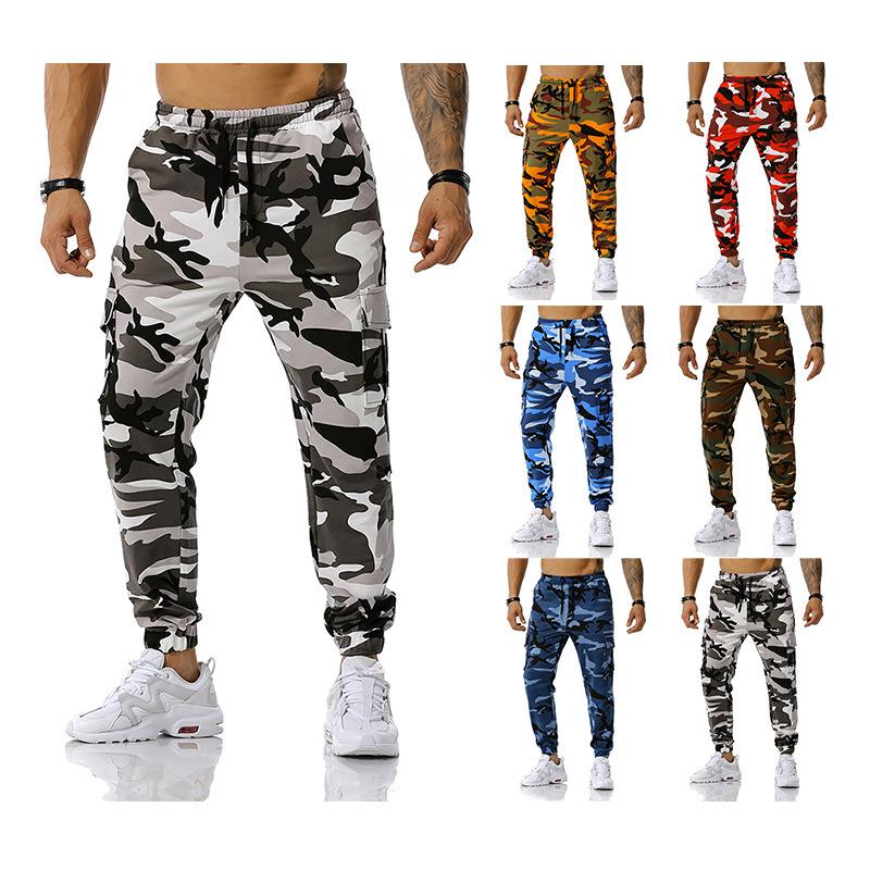 Men's Pants Camouflage Jogging Pants Outdoor Sports Pants Football Training Fitness Trousers Casual Sweatpants Men