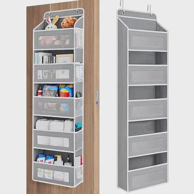 Wall-Mounted Fabric Hanging Storage Bag for Closet or Door