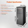 Package Delivery Boxes for Outside 16.2"x15.8"x44", Galvanized Steel Package Delivery Box with Coded Lock, Removable Anti-theft Baffle, IPX3