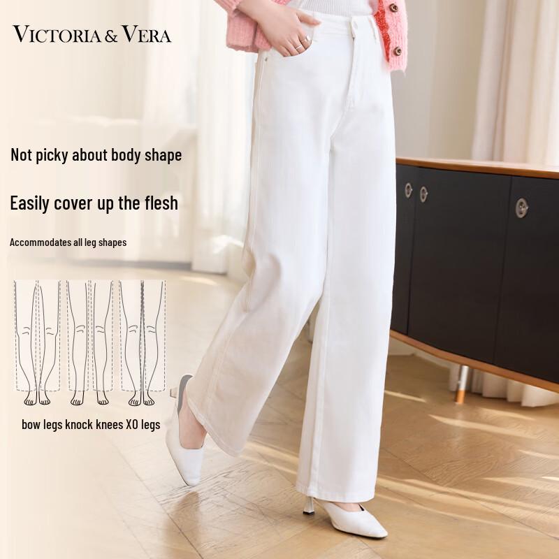 

VICTORIA&VERA Women s Relaxed Straight Leg Denim Pants XL