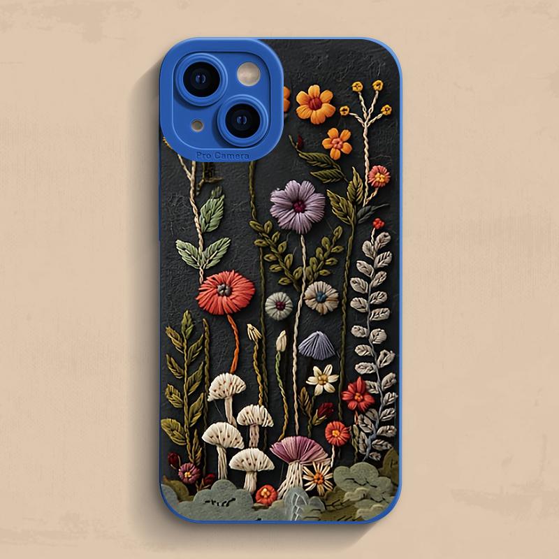 

Рельефный цветочный узор, окрашенный чехол для телефона для Samsung Galaxy S25 S23 S24 Ultra S22 Plus S21 S20 FE A55 A54 A35 A15 A35 5G