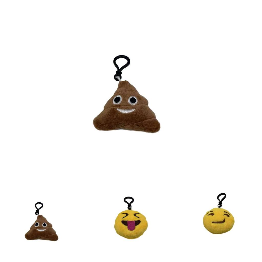 Cartoon Emoji Plüschschlüsselanhänger Mit PP Baumwolle Weichem Material Zur Dekoration Und Zum Verschenken