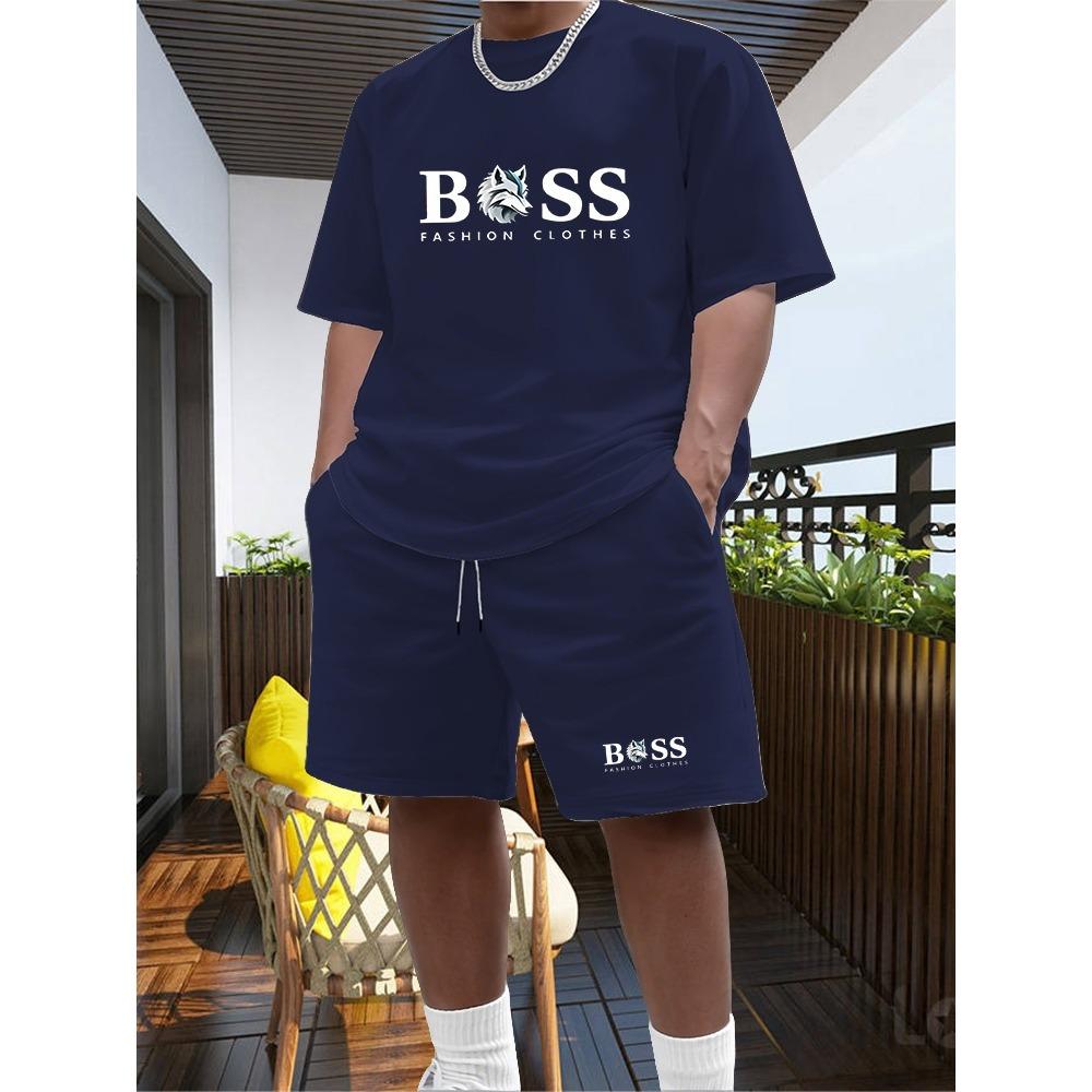 Men's Two-piece Sportswear Short Sleeved T-shirt and Pants Set Running and Fitness Sportswear 2026 Summer Big Discount