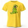 Angry Dinosaur Cotton T-shirt for Men Loose Large Breathable Sports Short Sleeves Summer Trendy Street
