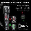 9900LM Powerul White Laser LED Flashlight 21700 Battery USB Charging Al Alloy Zoom Tactical Torch Outdoor Camping Hiking Lamp