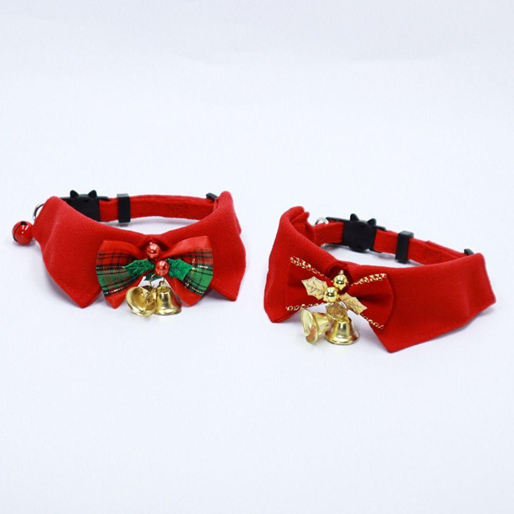 Cute Kitten Bowties Collar Necklace with Bell Kitten Christmas Bow Collar  Cats