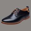 2024 Men's Youth Business Rubber Sole Flat Bottom Large British Leather Shoes
