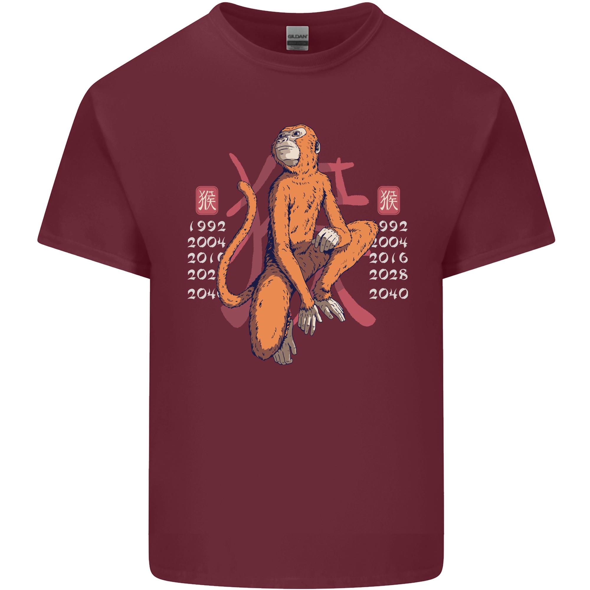 Chinese Zodiac Shengxiao Year of the Monkey Unisexs Light Cotton TShirt S