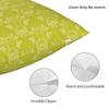 Victorian Chartreuse Yellow Square Pillowcase Polyester Linen Velvet Pattern Zip Decorative Throw Pillow Case Car Cushion Cover