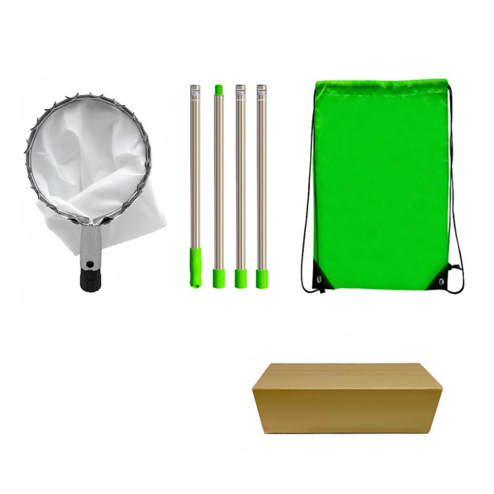 Fruit Picker Pole with Storage Bag Stainless Steel Apple Picker Pole Fruits Catcher Tree Picker Tree Picker Farm Garden Supplies