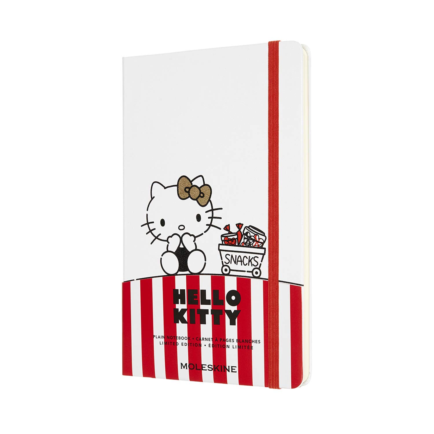 

Moleskine HELLO KITTY Limited Edition Notebook, Hardcover, Large Size (13cm x 21cm), Horizontally Ruled, White, LEHK04QP062
