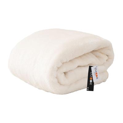 EMOOR Baby Double-Ply Cotton Blanket, 100x140cm, Milky White, EMOOR Heat, Washable, Reversible, Low Formaldehyde, Anti-Static