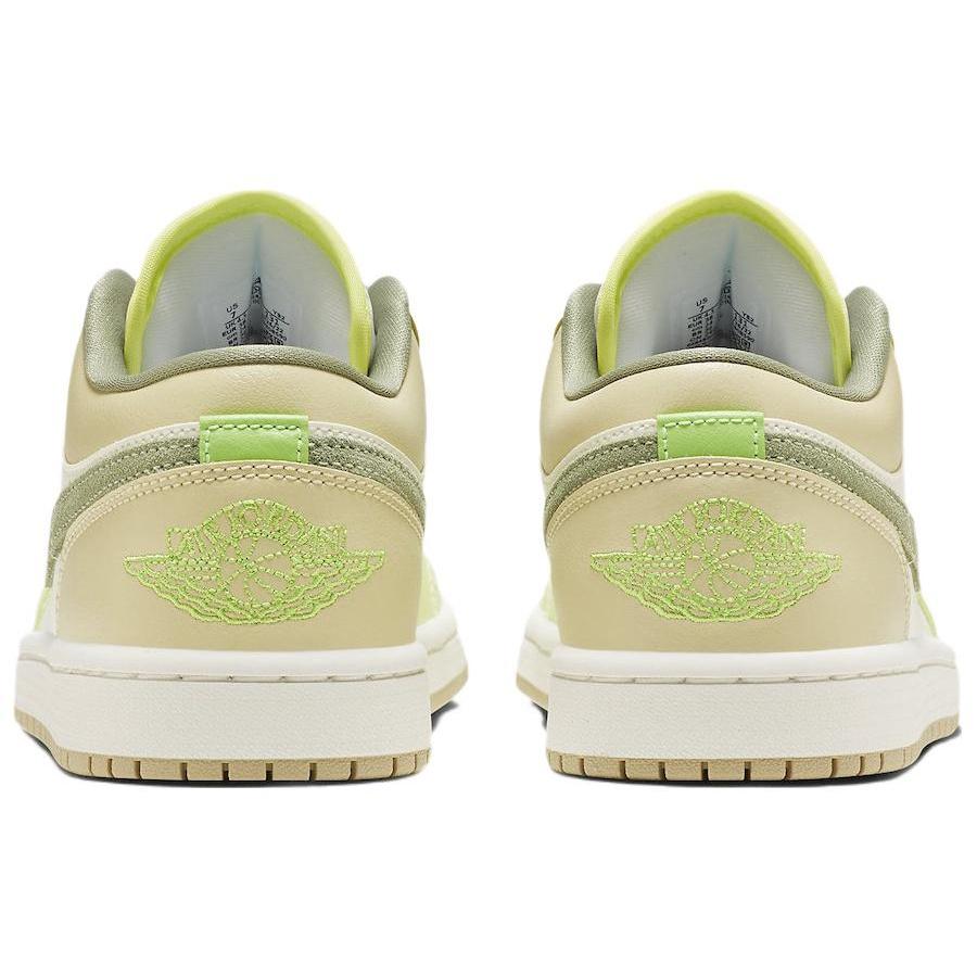 (WMNS) Air Jordan 1 Low 'Sail Oil Green Light Lemon' Damen FD9906-131